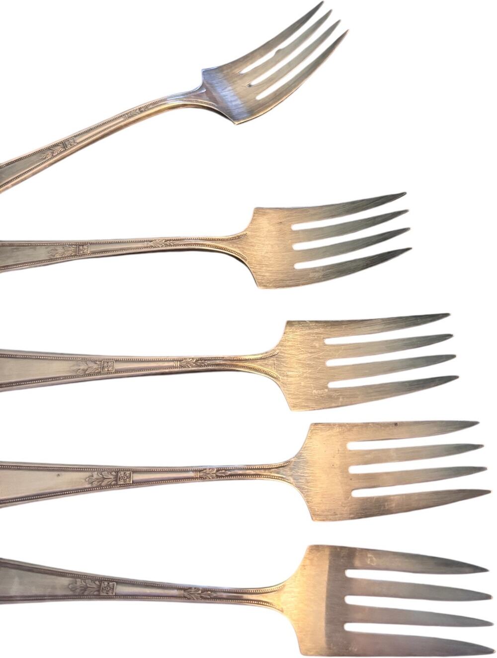 Rogers & Son AA Dessert Forks.  Valencia, 5 forks